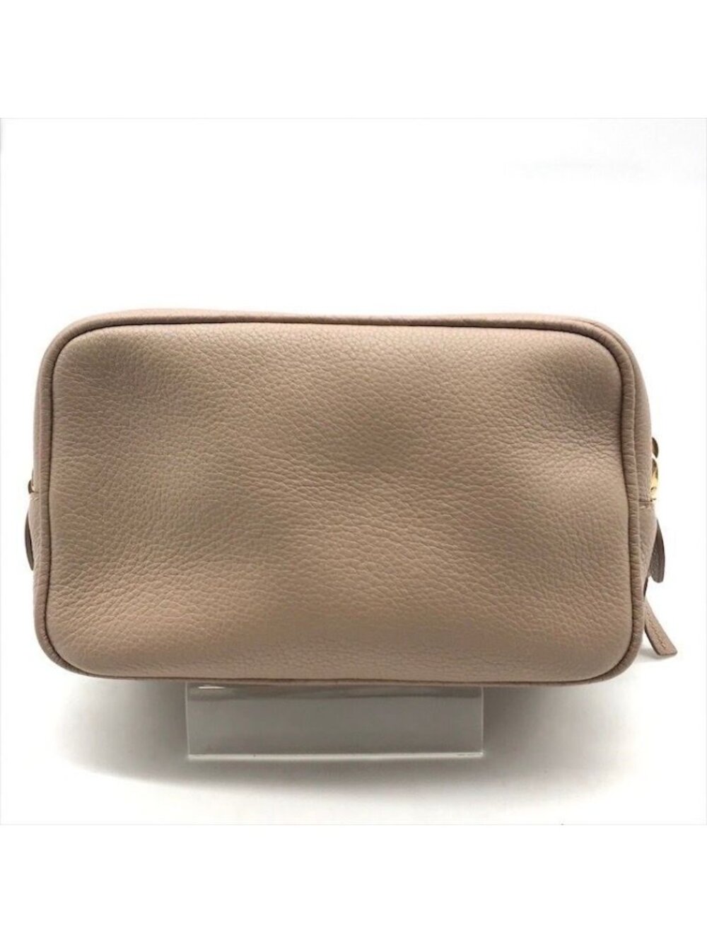 Prada Leather Pouch Gold Pink Beige Case - Picture 2 of 10